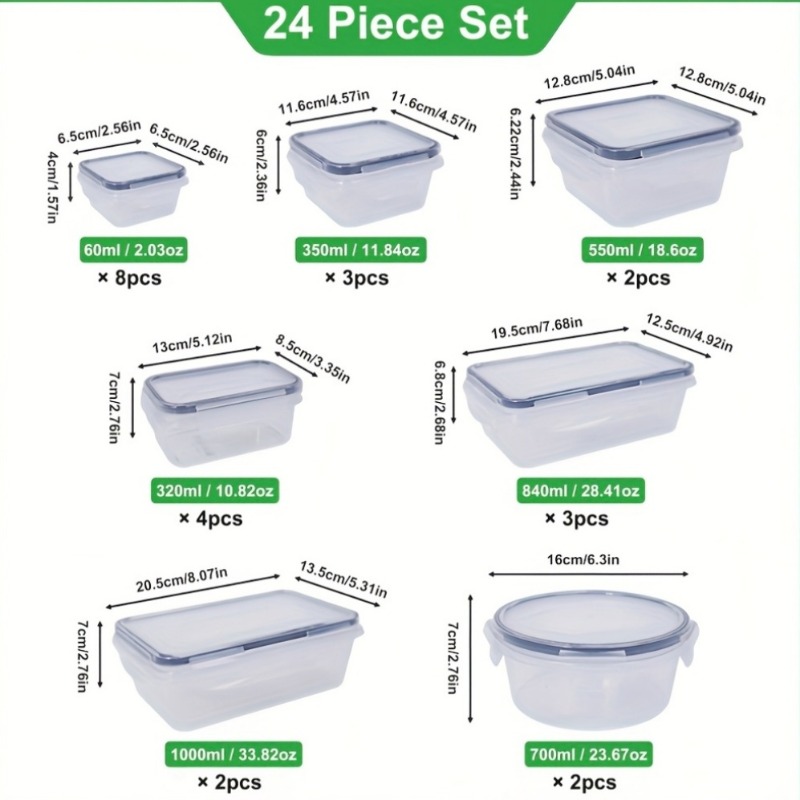 48個入り BPAフリー食品保存容器セット – キッチン、パ - Food Storage Utensils のレビューと価格