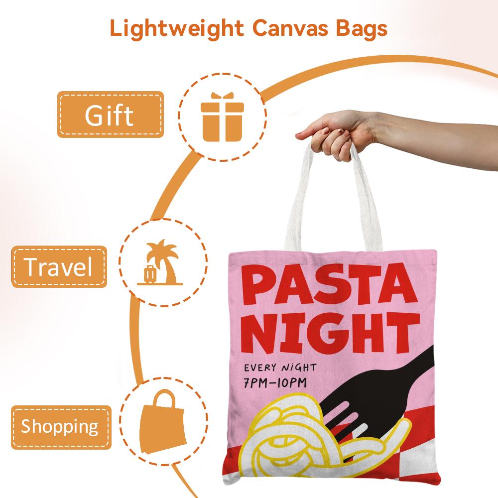 カラーフードアート引用句収納袋キャンバス両面プリント女性用大 - Food Storage Quotes のレビューと価格