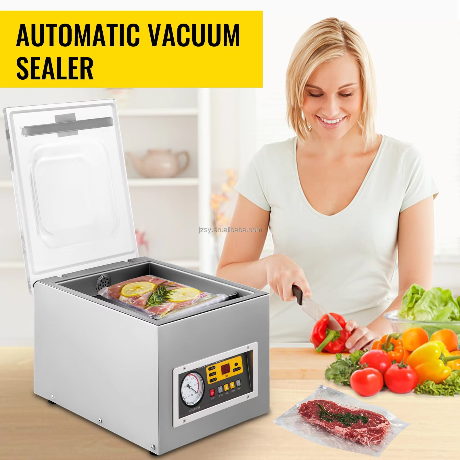 真空包装機 業務用プラスチックバッグシーラー キッチン食品事 - Vacuum Sealer Bag のレビューと価格