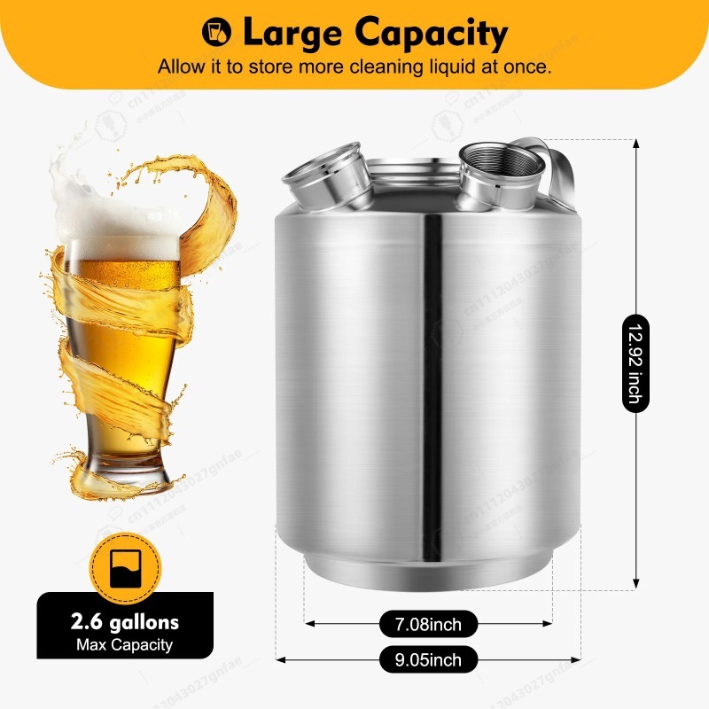 10Lステンレス製ビールライン洗浄ケグ（ドラフトビールマシン - Food Storage Types のレビューと価格