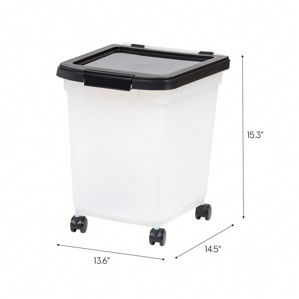 透明プラスチック製収納バケツ（車輪と蓋付き、25ポンド） 気 - Food Storage For Dog のレビューと価格