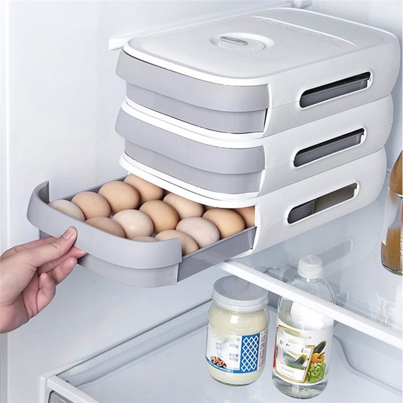 AEE6-卵収納容器 冷蔵庫用引き出し式卵トレイ 冷蔵庫オー - Food Storage Types のレビューと価格