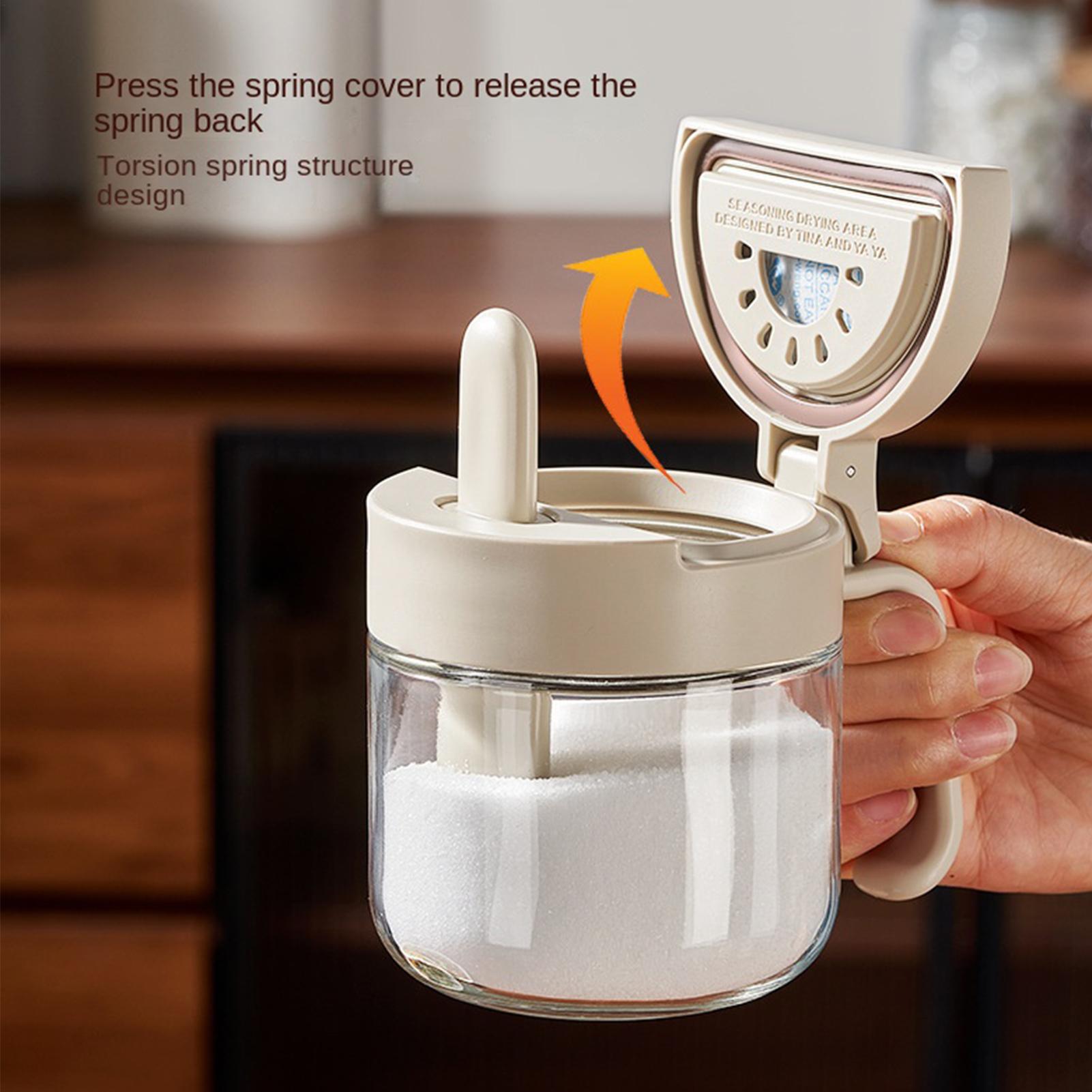 調味料入れ 漏れ防止塩入れ スプーン付き キッチン調味料入れ - Food Storage Utensils のレビューと価格