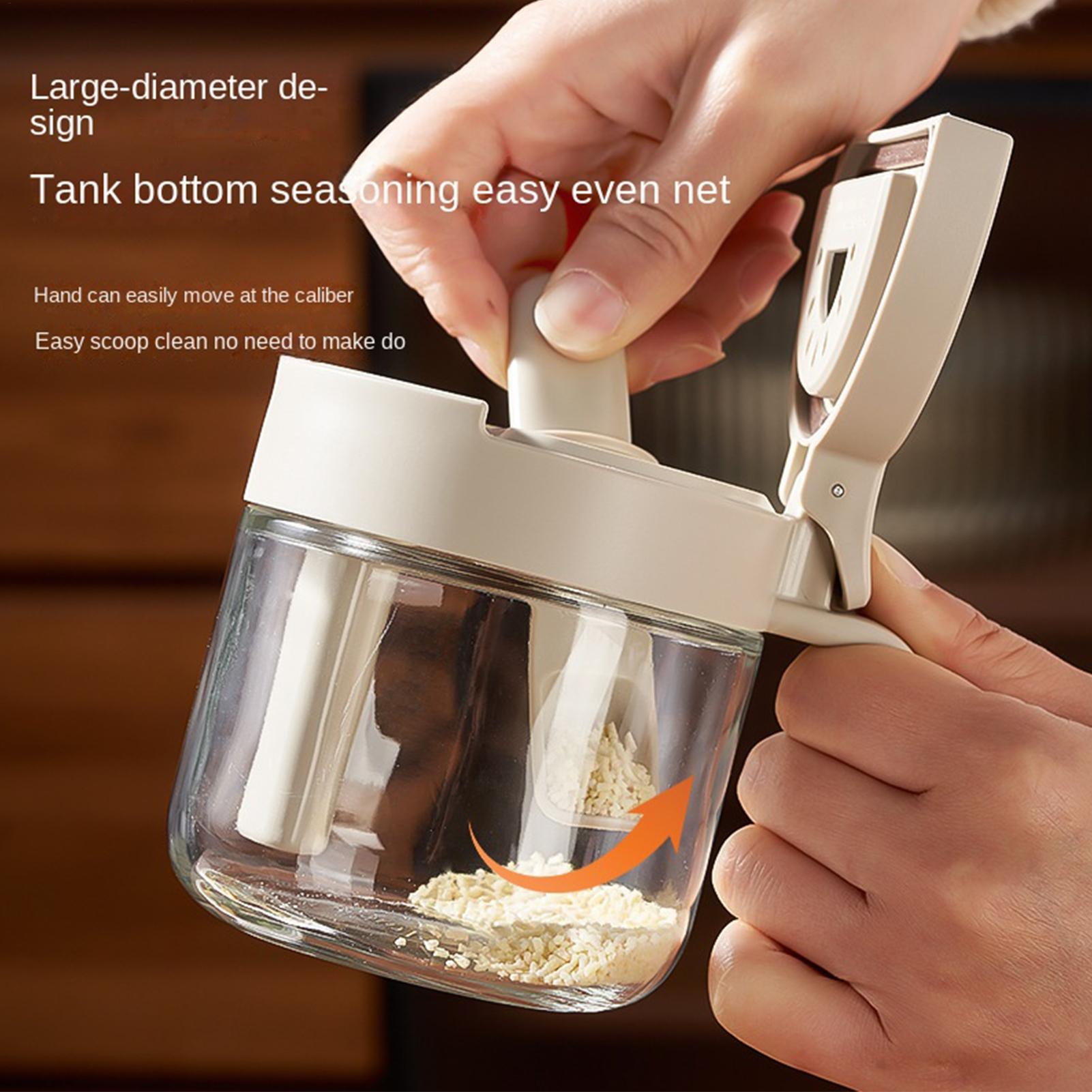 調味料入れ 漏れ防止塩入れ スプーン付き キッチン調味料入れ - Food Storage Utensils のレビューと価格